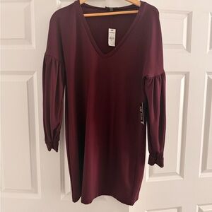 Express Burgundy Midi Dress